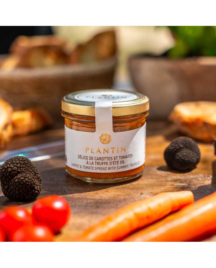 Carrot and tomato spread with summer truffles, truffle content 5%