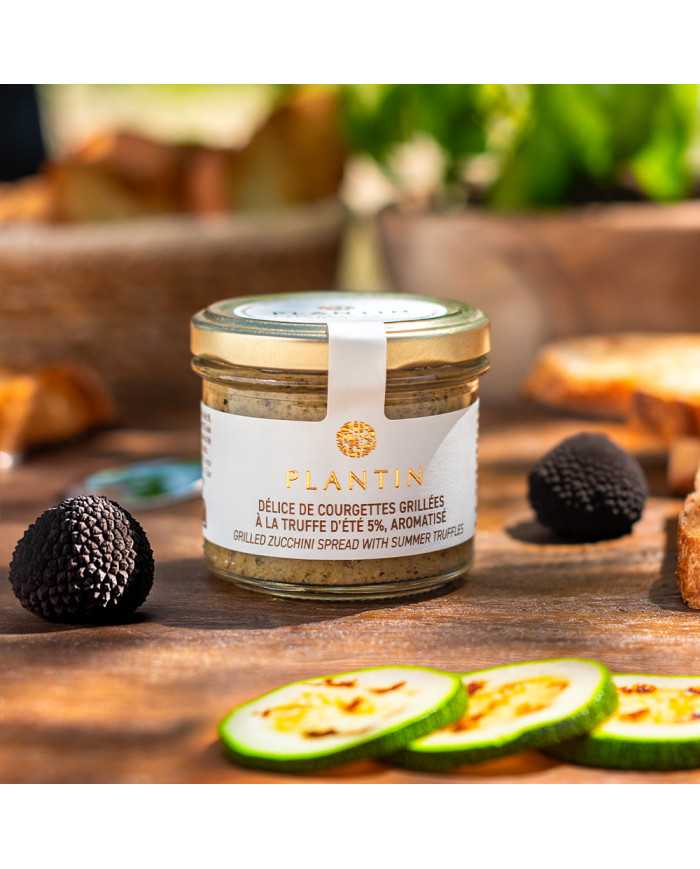 Genuss aus gegrilltem Zucchini mit Sommertrüffel 5 %, aromatisiert
