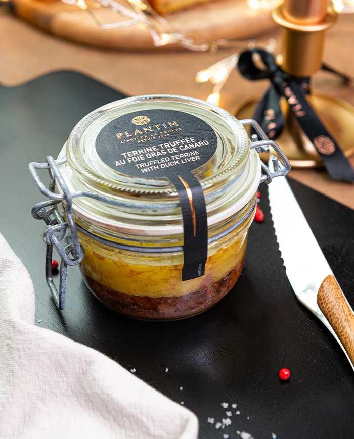 Terrine mit Foie Gras und Schwarzem Trüffel 3%