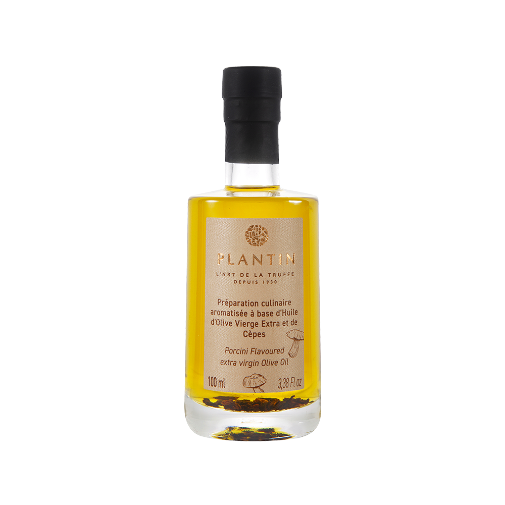 Huile d'olive vierge extra aromatisée cèpes avec morceaux - 100ml